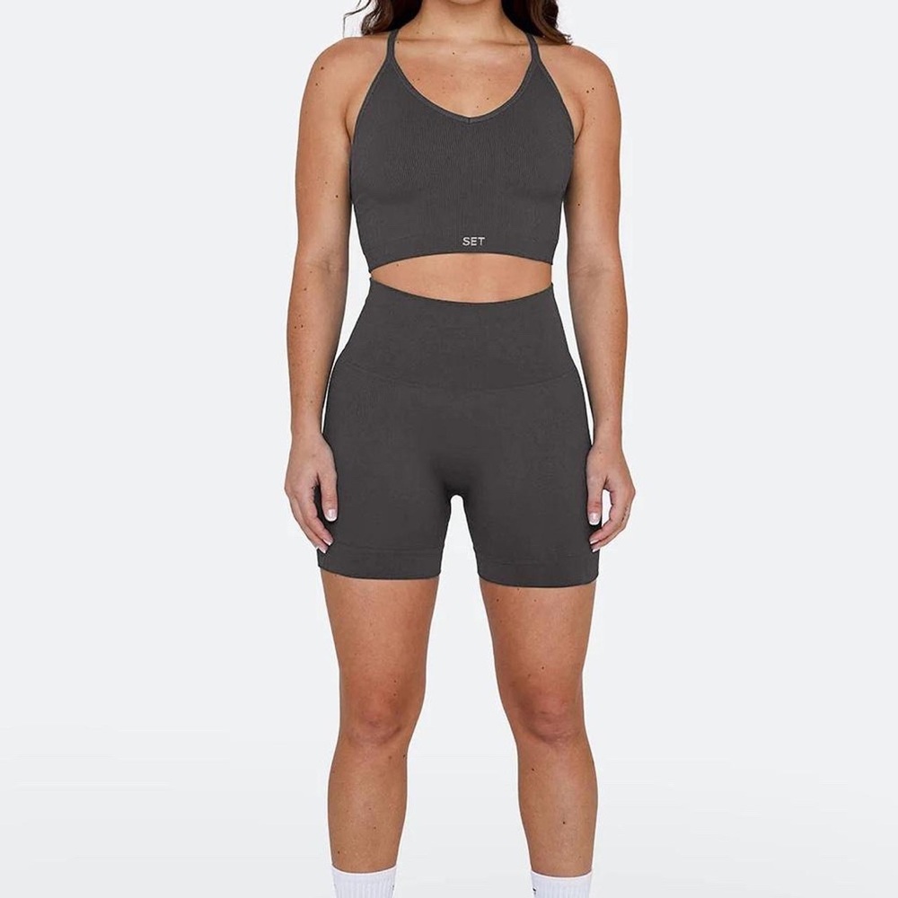 SETACTIVE SCULPTFLEX® RIBBED V BRA - CONCRETE JUNGLE